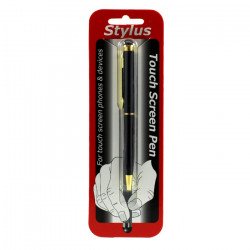 2 in 1 Slim Stylus Touch Pen with Writing Pen (Black)